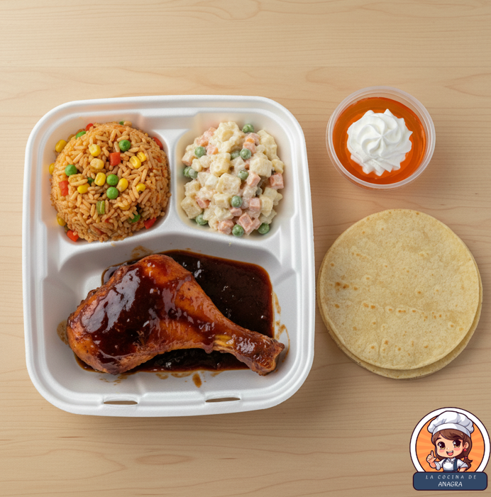 Menú 4 - Pollo en barbacoa