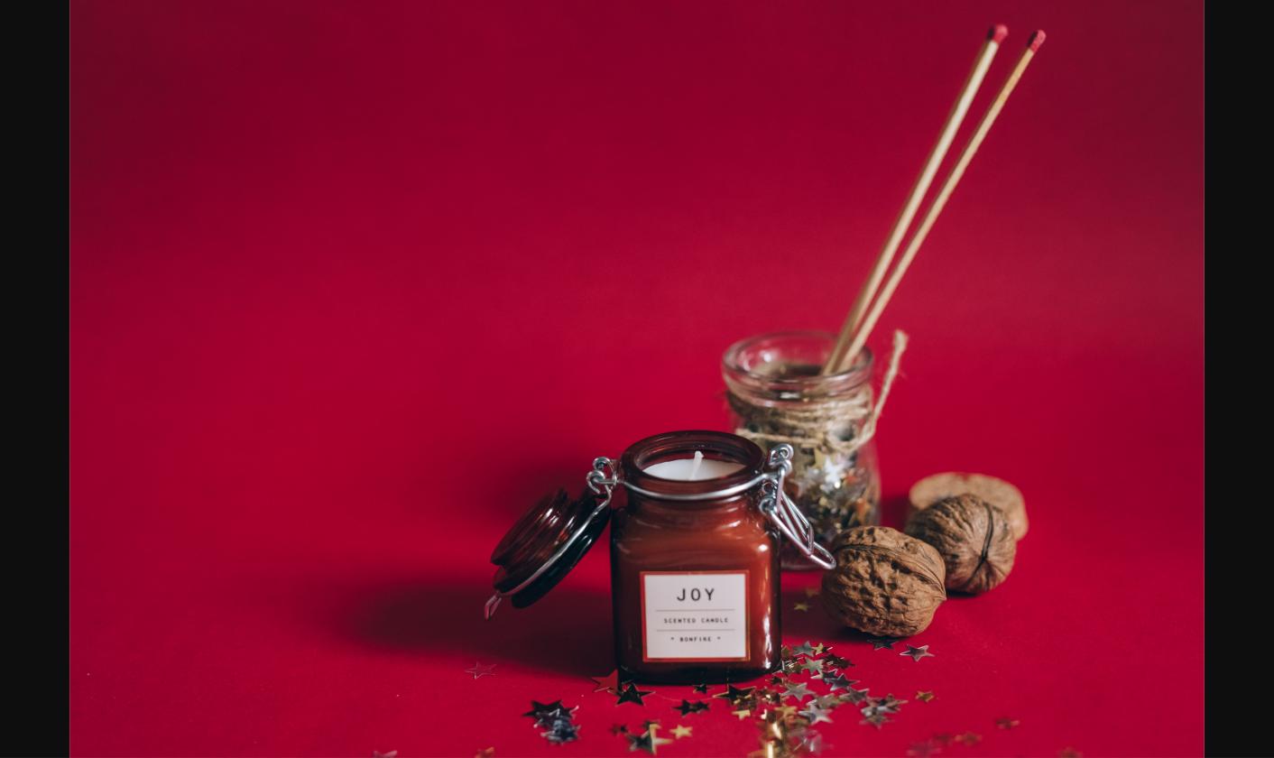 Vela aromática decorativa